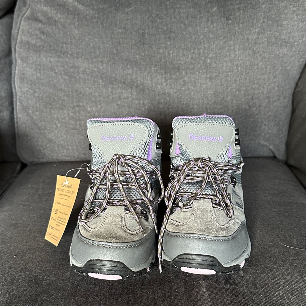 BearPaw Charcoal and Lavender Outdoor Boots